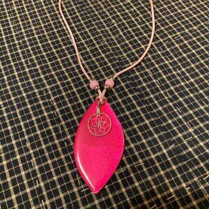 Pink Corded Necklace 19 inch FREE ADD ON